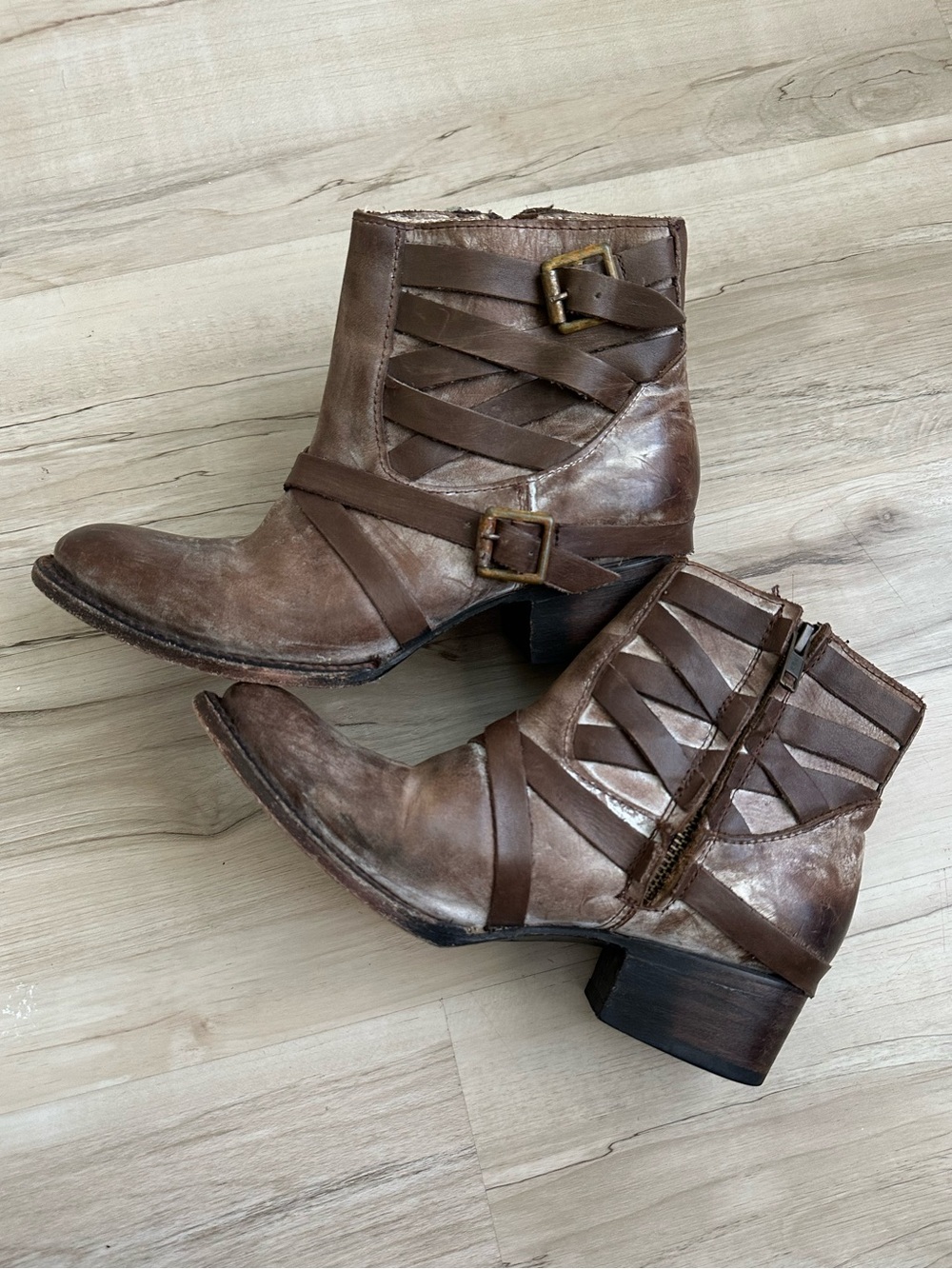 Freebird brown leather ankle boots